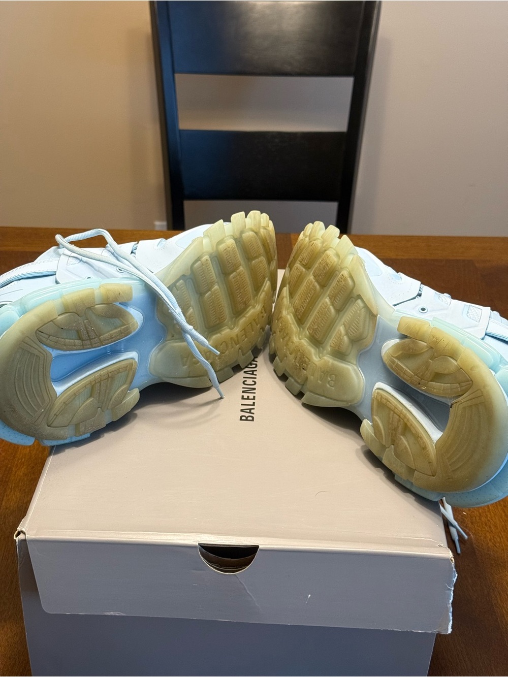 Balenciaga Pale Blue Track Sneakers - Picture 5 of 7